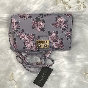 Guess Small Grey and Purple Bag